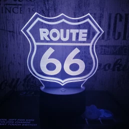 66 Road  3D led lámpa