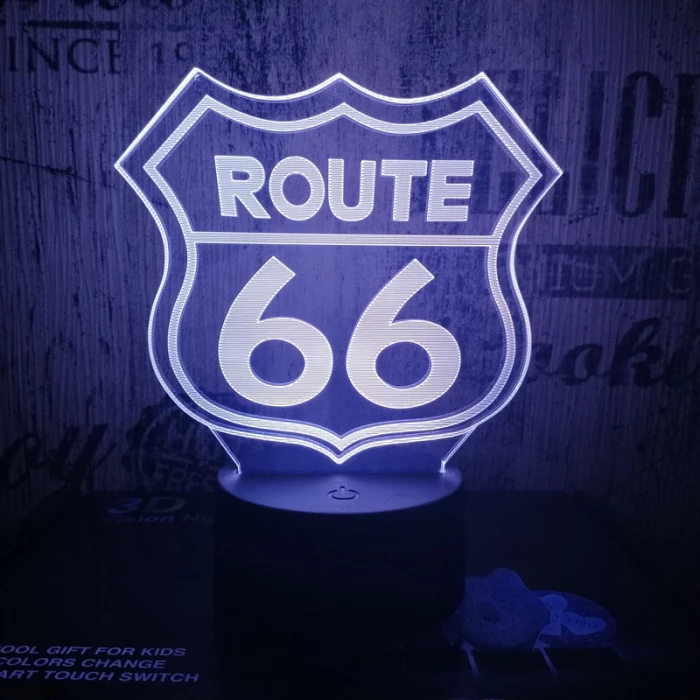 66 Road  3D led lámpa