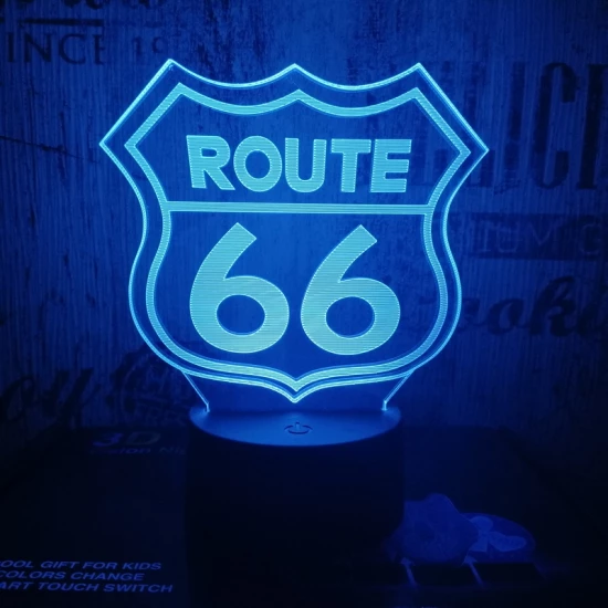 66 Road  3D led lámpa