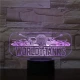 World of Tanks 3D led lámpa