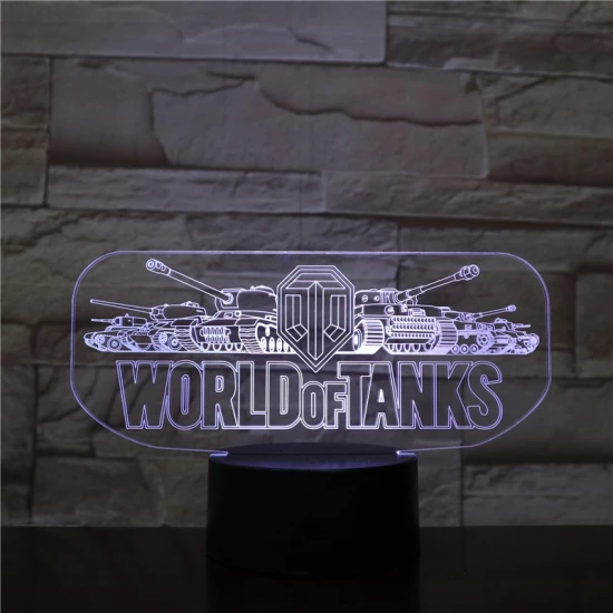 World of Tanks 3D led lámpa