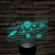 Naprendszer 7 színű 3D led lámpa