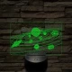 Naprendszer 7 színű 3D led lámpa