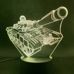Tank 7 színű 3D led lámpa
