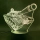 Tank 7 színű 3D led lámpa