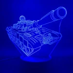 Tank 7 színű 3D led lámpa