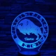 Bika Horoszkóp 7 színű 3D led lámpa