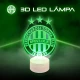 Ferencváros címer 3d led lámpa távirányítóval