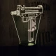 Uzi géppisztoly 7 színű 3D led lámpa