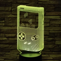 Tetrisz 7 színű  3D led lámpa