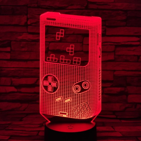 Tetrisz 7 színű  3D led lámpa