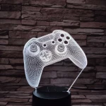 Kontroller 7 színű 3D led lámpa