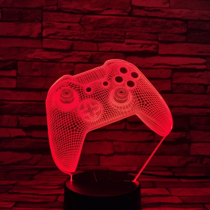 Kontroller 7 színű 3D led lámpa