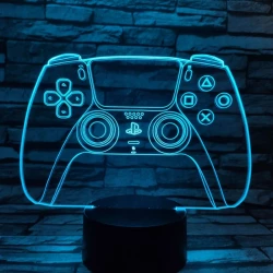 Kontroller 7 színű 3D led lámpa