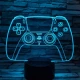Kontroller 7 színű 3D led lámpa