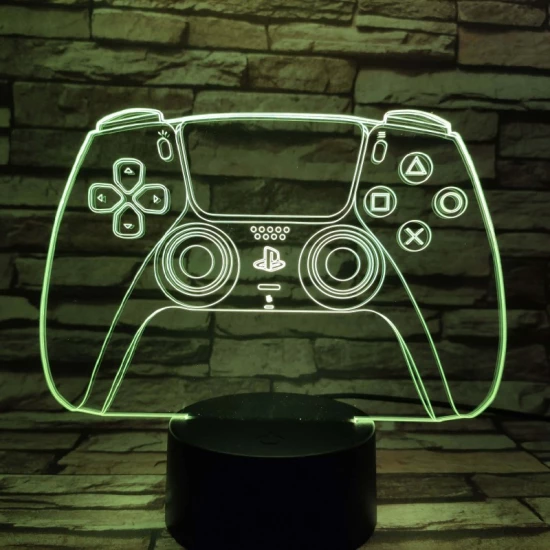 Kontroller 7 színű 3D led lámpa