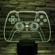 Kontroller 7 színű 3D led lámpa