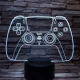 Kontroller 7 színű 3D led lámpa