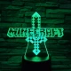 Minecraft  7 színű 3D led lámpa