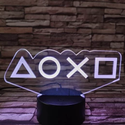 Játék ikonok 7 színű 3D led lámpa