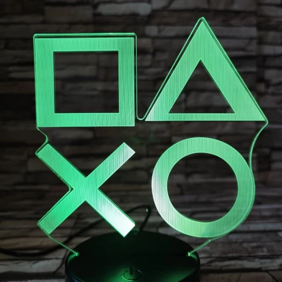 Konzol ikonok 7 színű 3D led lámpa