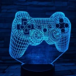 Kontroller 7 színű 3D led lámpa