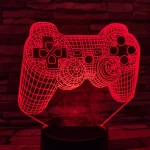 Kontroller 7 színű 3D led lámpa