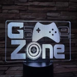 Game Zone 7 színű 3D led lámpa