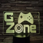 Game Zone 7 színű 3D led lámpa