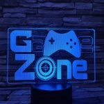 Game Zone 7 színű 3D led lámpa