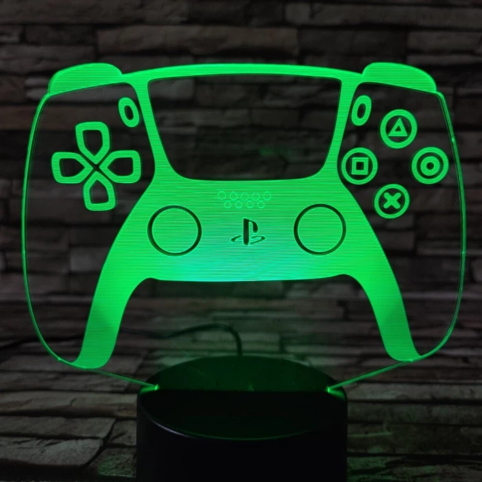 Kontroller Ps5 7 színű 3D led lámpa