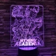 My hero Academia 7 színű 3D led lámpa