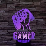 Gamer 7 színű 3D led lámpa