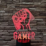 Gamer 7 színű 3D led lámpa