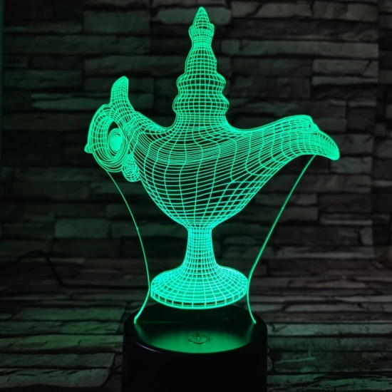 Csodalámpa 7 színű 3D led lámpa