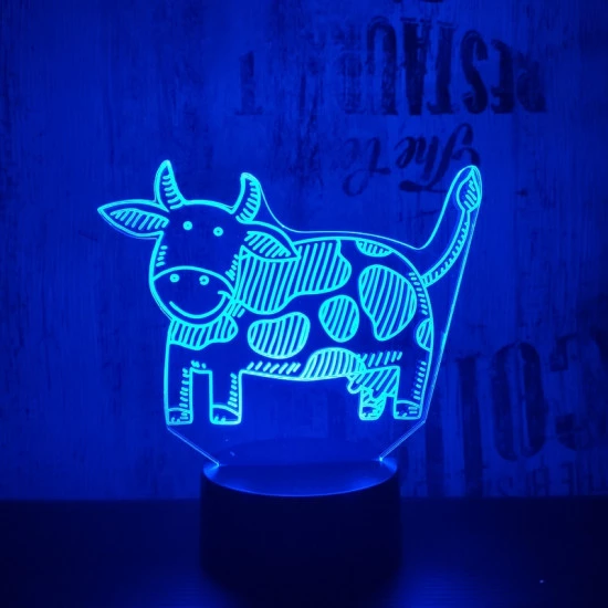 Boci 7 színű 3D led lámpa