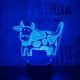 Boci 7 színű 3D led lámpa