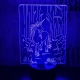 Egyszarvú ló 7 színű 3D led lámpa