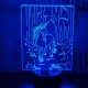 Egyszarvú ló 7 színű 3D led lámpa