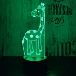 Zsiráf Bébi 7 színű 3D led lámpa