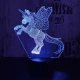 Ágaskodó pegazus 7 színű 3D led lámpa