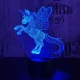 Ágaskodó pegazus 7 színű 3D led lámpa