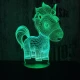 Egyszarvú baby 7 színű 3D led lámpa