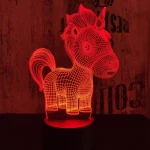 Egyszarvú baby 7 színű 3D led lámpa
