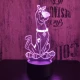 Scooby-Doo 7 színű 3D led lámpa
