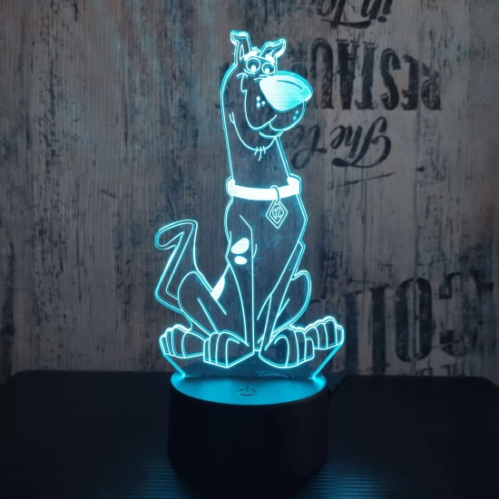 Scooby-Doo 7 színű 3D led lámpa