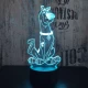 Scooby-Doo 7 színű 3D led lámpa