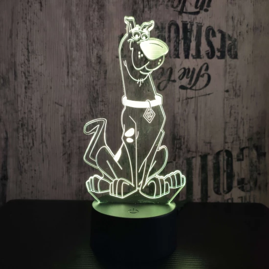 Scooby-Doo 7 színű 3D led lámpa