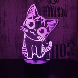 Cica 2 3D led lámpa