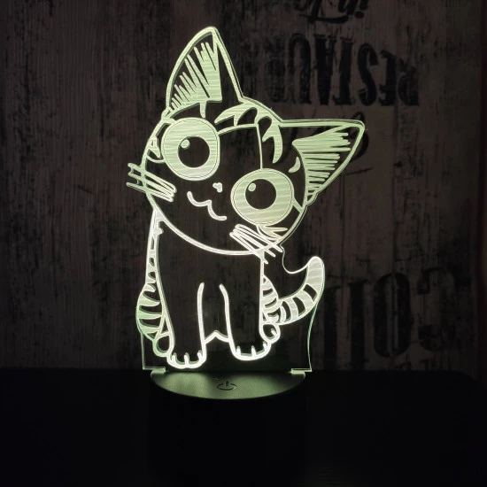 Cica 2 3D led lámpa